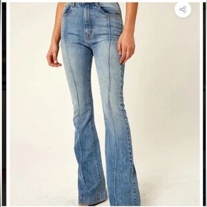 REVICE high rise Light Blue Flare STAR Jeans
